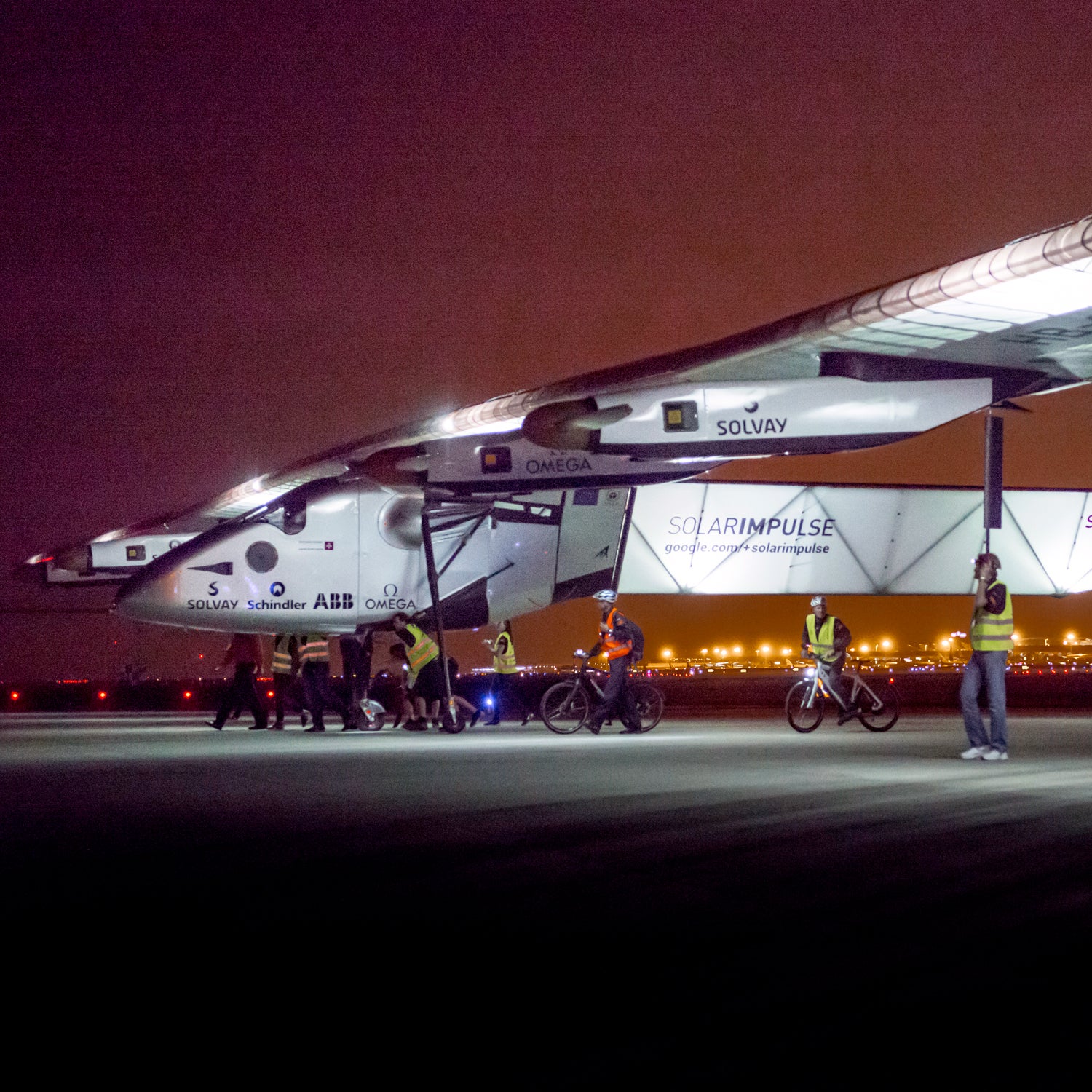 The Solar Impulse plane has already set two world records for manned solar-powered flights.