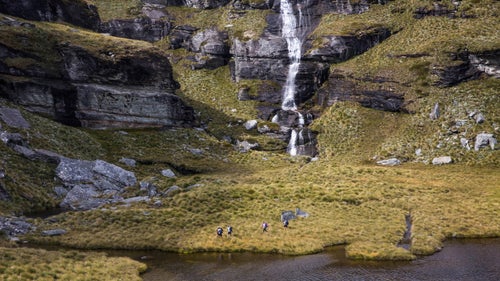 Team Tiki Tour, another all-New Zealand team navigating their way over the Garvie Mountains and past the Skeleton Lakes.