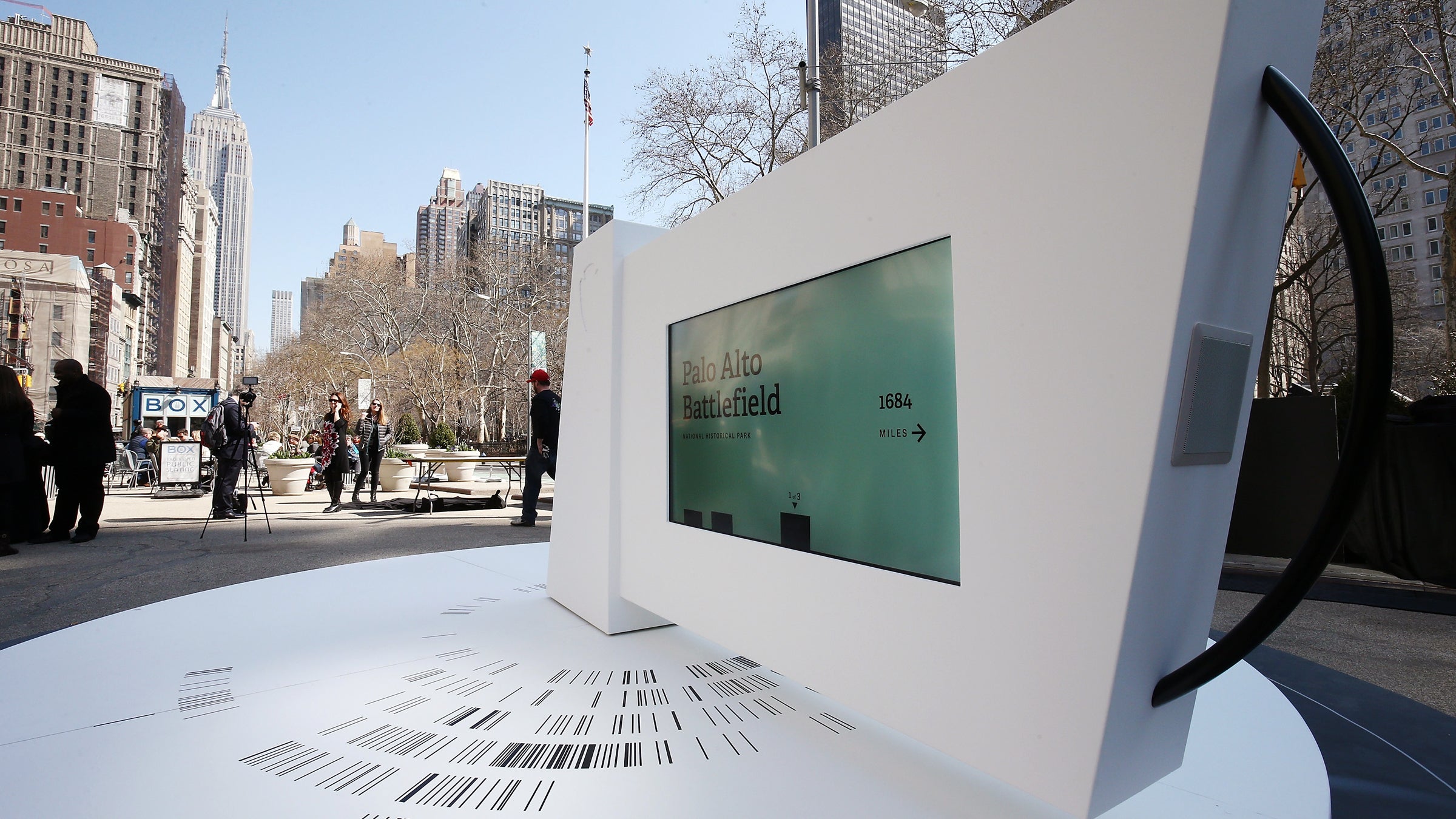 The Find Your Park kiosks launched on April 2 in New York City.