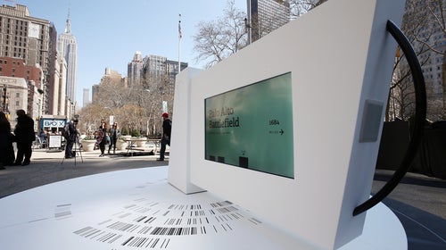 The Find Your Park kiosks launched on April 2 in New York City.