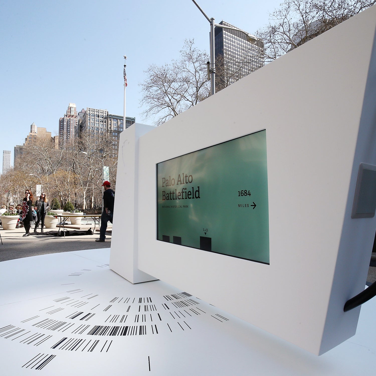 The Find Your Park kiosks launched on April 2 in New York City.