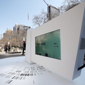 The Find Your Park kiosks launched on April 2 in New York City.