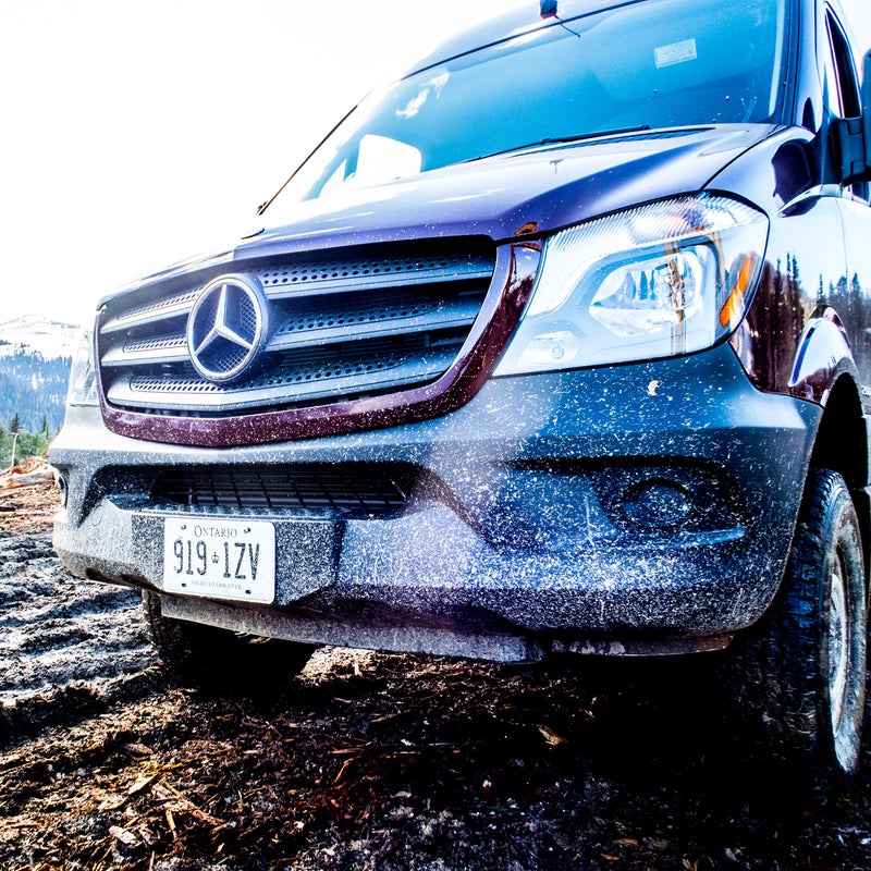 Auto-dimming high beams are an option on the Sprinter, as are very bright bi-xenon headlamps.
