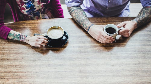 Cold-brewed coffee is less acidic, but traditionally much more difficult to make at home.