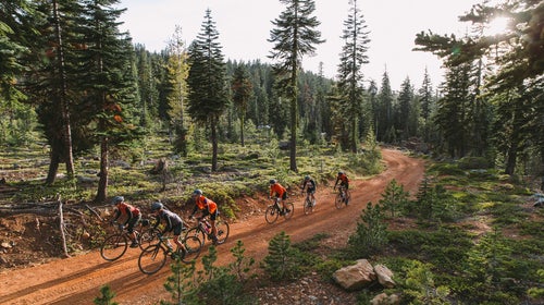 Riders cruise through one of the tame sections of Giro's new racing format.