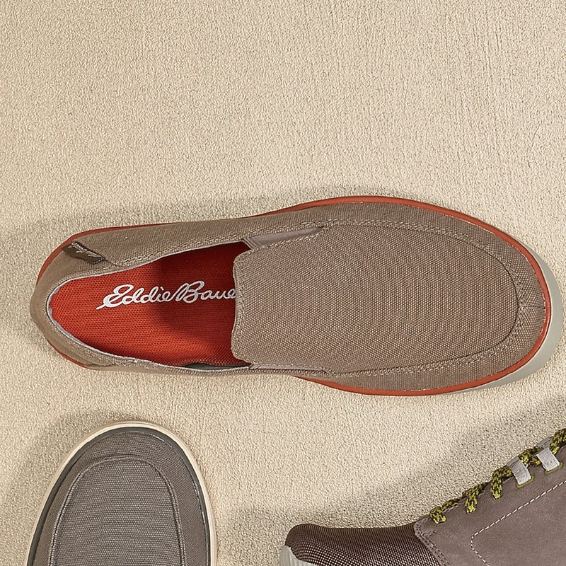 With durable canvas uppers and an unfussy look that pairs well with just about everything in your weekend bag, the Rivet ($70) impresses the old-fashioned way. eddiebauer.com
