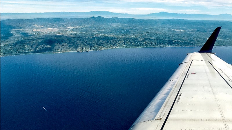 Flying into Puebla.