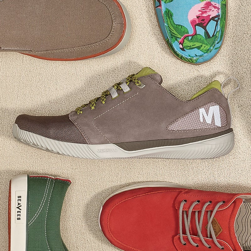Purpose-built for bicycle commuting, with a stiff midfoot for maximum pedaling efficiency, the faux-leather Roust Frenzy ($110) is so light, airy, and comfy, it quickly became our go-to summer roll-to-work shoe. merrell.com