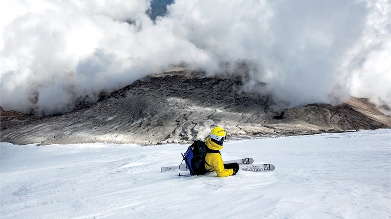 A view of the receding glacier.