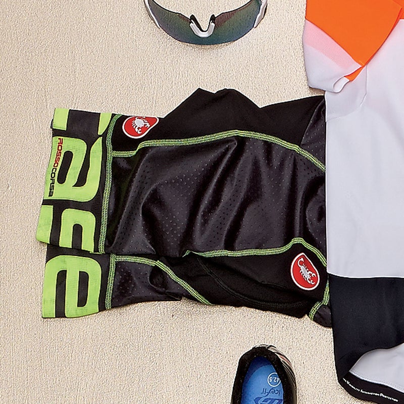 With a yoke-style harness that lies flat and comfortable, lightweight mesh leg grippers, and an extremely plush, seamless chamois, this is definitely the highest-quality bib ($199) for your dollars. castelli-cycling.com