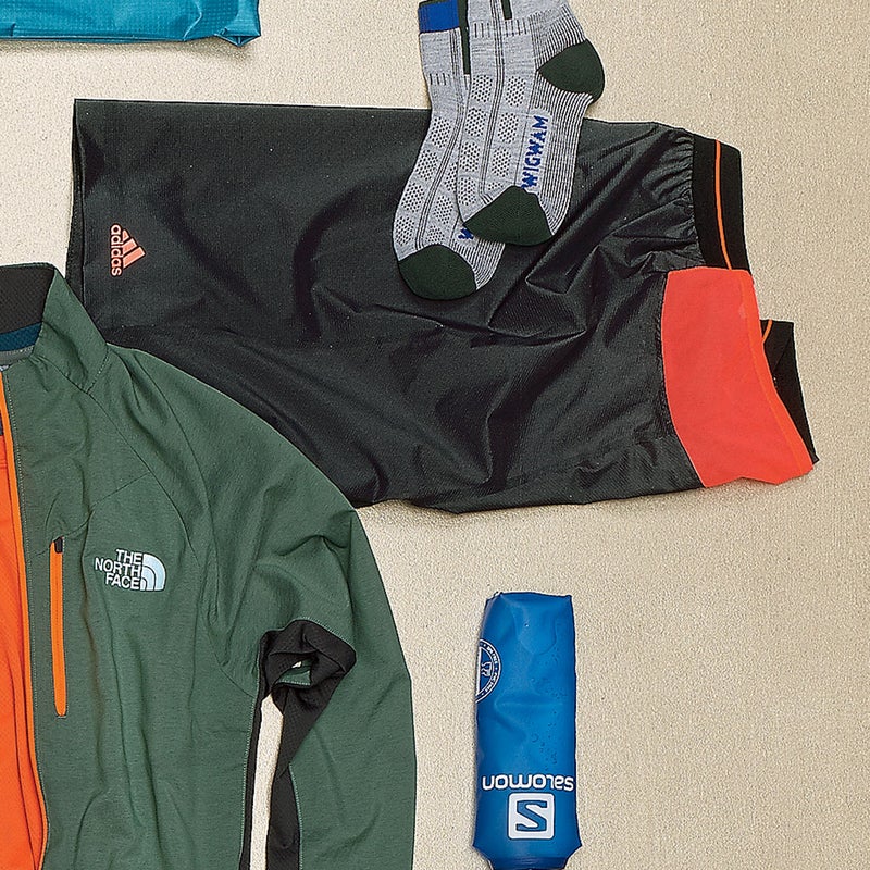 For those who choose not to rock microshorts (i.e., most of us) there are the Agravics ($110), which have a 9.5-inch inseam. Just as important, they’re made of Pertex Equilibrium, which means they dry almost instantly and weigh just 2.3 ounces. adidas.com