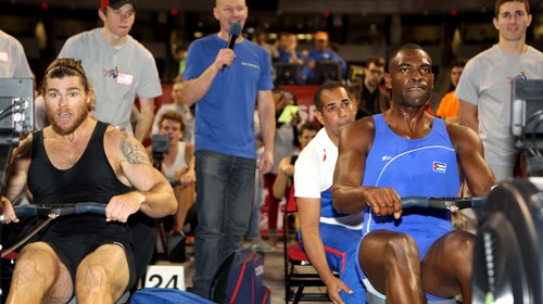 Cuba's Angel Fournier Rodriguez (right) and Australia's Samson Loch battle for the Open Men's title at the 2015 C.R.A.S.H.-B.'s.
