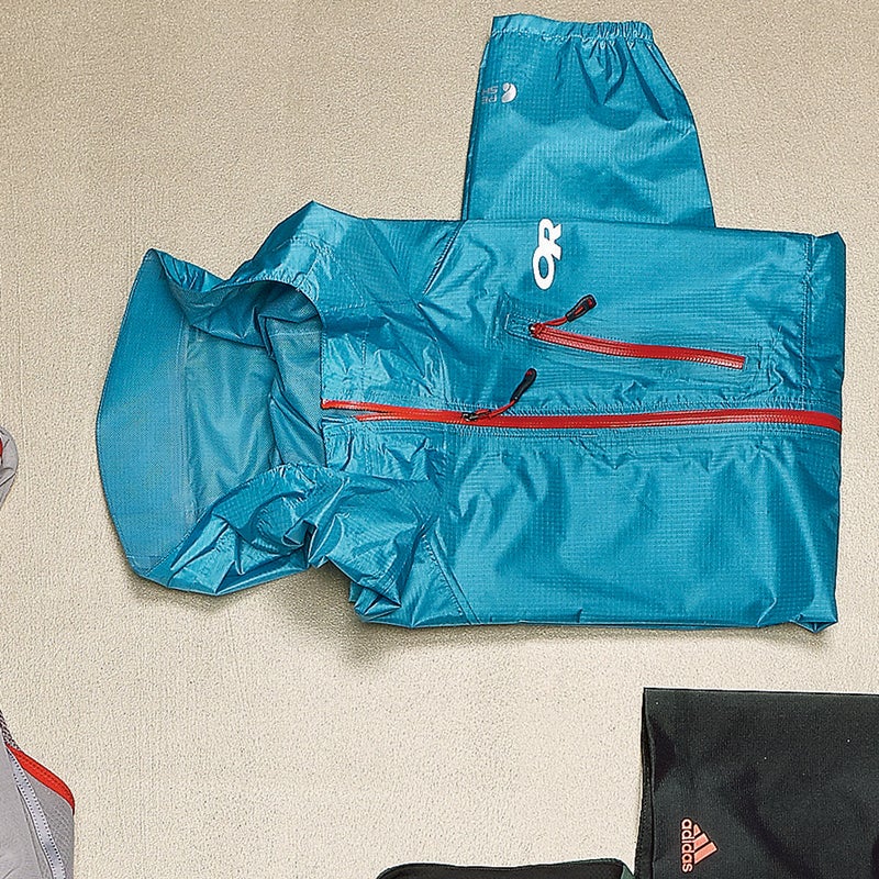 This 6.4-ounce, highly packable waterproof shell ($125) is a minimalist bunker that offers serious squall protection without the weight penalty of everyday shells. outdoorresearch.com