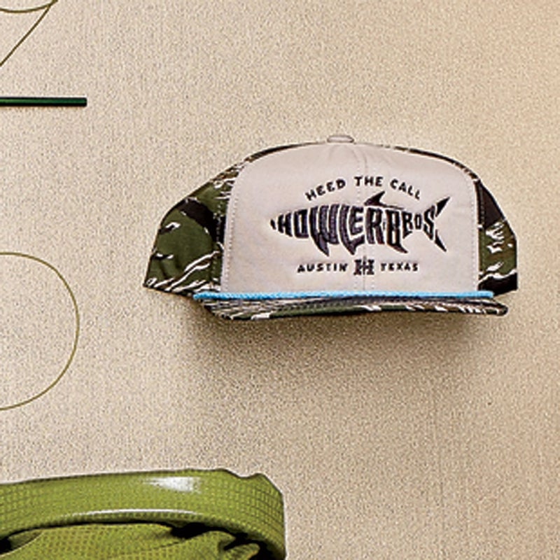 A cap may be the most important piece in a fisherman’s kit. This foam-lined canvas snap-back ($27) conforms to your noggin and shields you from the sun. howlerbros.com