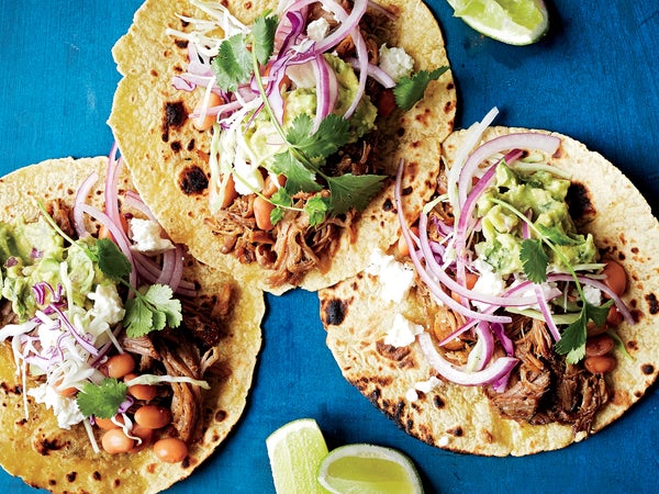 Triathlete Ben Hoffman's pork tacos don't take much time to make and provide a rounded meal for long training days.
