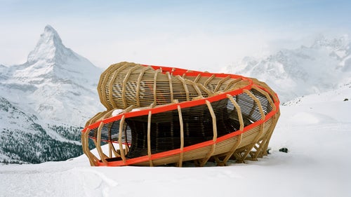 Those seeking inspiration or a momentary getaway should look no further than Rock the Shack from German publisher Gestalten. Showcasing structures around the world that brilliantly integrate design, function, and an embrace of natural surroundings, the pages are lined with design impossibilities made real. Here鈥檚 a quick preview of the 240-page book that will let your imagination run wild. Photo: Built for the Zermatt Festival, a renowned annual chamber music event, Entree Alpine capitalizes on the site鈥檚 incredible views. Walking up the spiral, visitors witness a brilliant panoramic view of the mountainous surrounding landscape. Most impressive, it was designed and executed by a team of second-year architecture students.