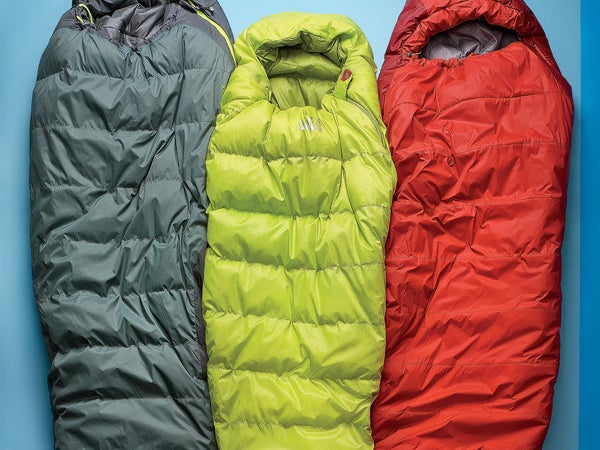 Two factors are driving innovation in sleeping-bag design. One is the price of down skyrocketing over the past six years as supply has dropped (the feathers are a byproduct of the food industry and, worldwide, folks are eating less fowl) and demand has grown. This dynamic has spurred companies to develop more down-like synthetic fills and to combine down and synthetic insulation in the same bag. Meanwhile, designers are making sleeping bags a lot more comfortable, adding room where it matters and moving zippers or nixing them altogether. As for the old down-versus-synthetic choice, almost all down is now treated to be water-resistant, but the fundamental differences remain unchanged: down is more expensive, more compressible, and warmer per ounce, while synthetic filling is more affordable and dries faster. —Ryan Stuart