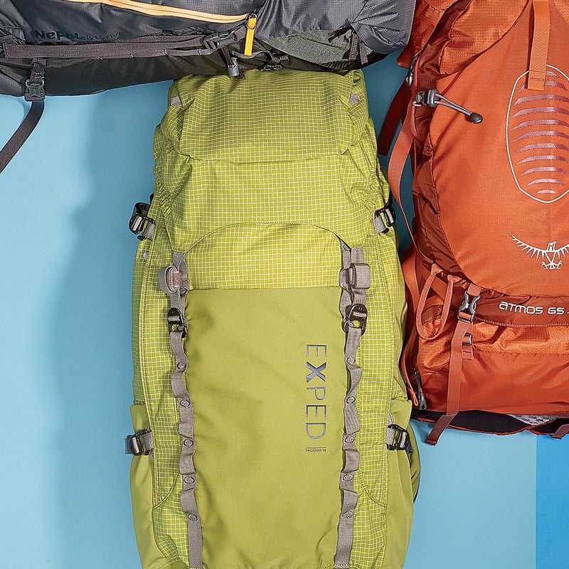 Best For: The weight conscious.The Test: The most stripped-down big pack here, the Thunder ($289) weighs just 3.5 pounds. (Most packs this size weigh at least four.) It’s not as cushy as the Osprey or Gregory, but the Thunder’s single-aluminum-stay suspension proved adequate, thanks to a quick-and-easy torso adjustment and plush hipbelt. And considering how light it is, the Thunder has an impressive array of features, including tons of pockets (two side, one front, and two hipbelt).The Verdict: The best big ultralight we’ve seen. If you prize comfort over weight, it’s not for you. But the fast-and-light crowd will love it. 3.5 lbs; exped.comComfort: 2.5Versatility: 4 