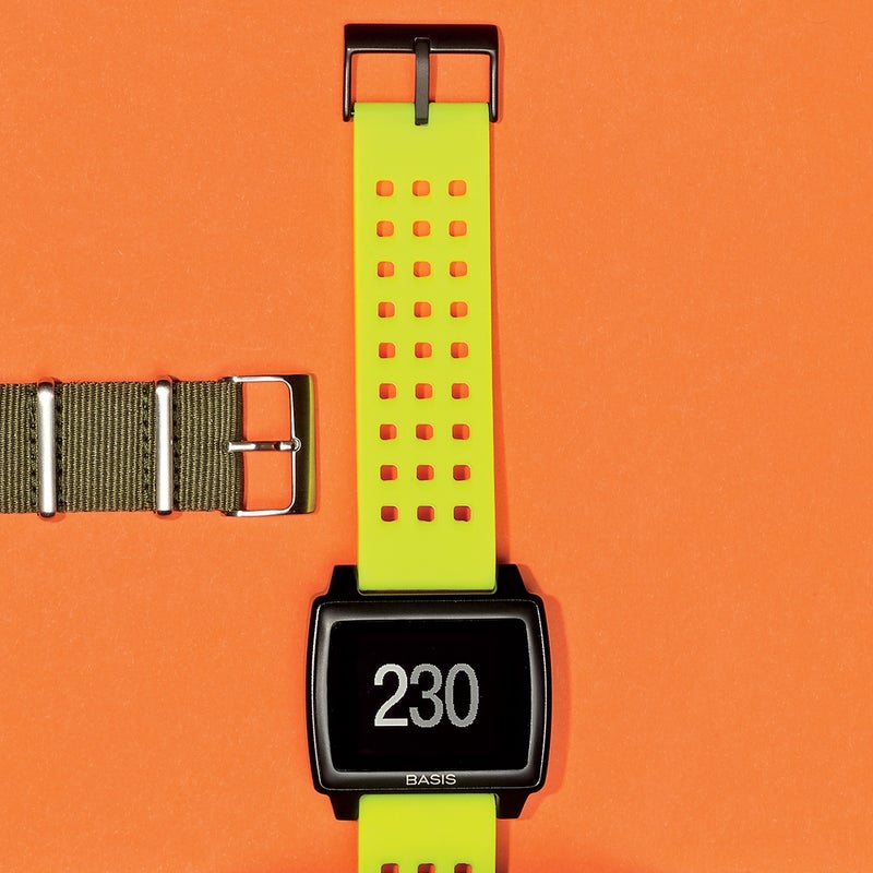 Best For: Wearing all day. The Test: The Peak ($200) earns props for 24/7 comfort, coming in just behind the Withings. And if you get the black brushed-metal band, it’s fine for the office. Techwise, it continually tracks heart rate and skin temperature (the latter to aid calorie counting) and recognizes when you’re running, cycling, walking, or sleeping. The touch-screen controls let you view current data—swiping left, say, for heart rate. The slick app takes a gameified approach, with reward icons that encourage you to rack up activity. The Verdict: A thoughtful compromise between style and function. mybasis.com Wearability: 4 Ease of Use: 3.5