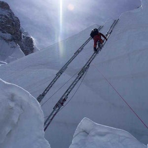 Inside the Khumbu Icefall in 2006.