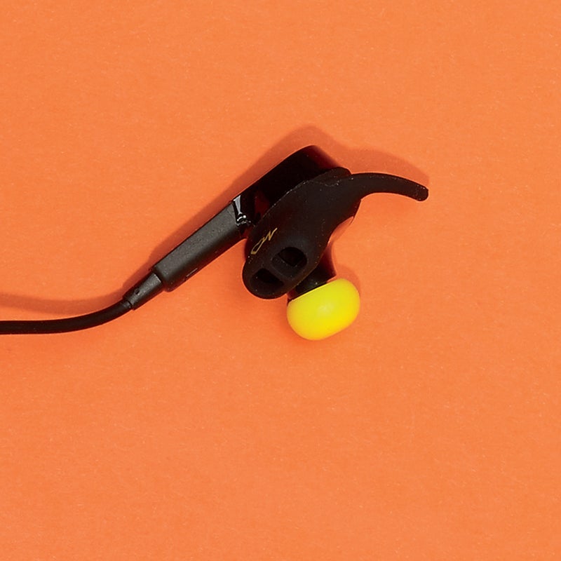 Best For: Focusing on your workout, not a screen. The Test: In-ear heart-rate tracking is a new frontier in wearables. In tests, the Sport Pulse ($200) proved as accurate as any chest strap. Like the other wrist devices here, it has an app to set goals, but it also offers audio coaching during workouts, letting you know in a perky female voice if you are achieving them. Bonus: it can sync with multiple Bluetooth devices simultaneously. The Verdict: Get coached, play tunes, record your workout data—it’s enough to make us question the fitness-watch paradigm. jabra.com Ease of Use: 4 Accuracy: 5