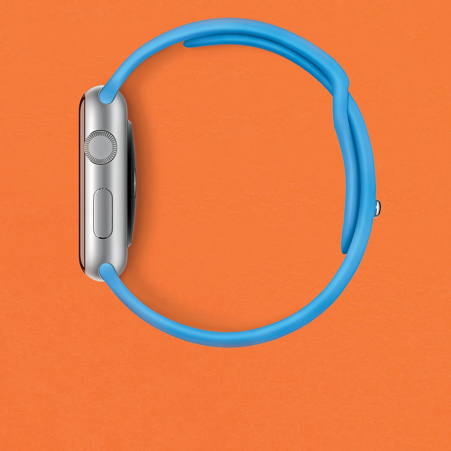 The Watch doesn't have its own GPS. But wear it on a few runs with your iPhone and it will learn your stride length and calculate distance.
