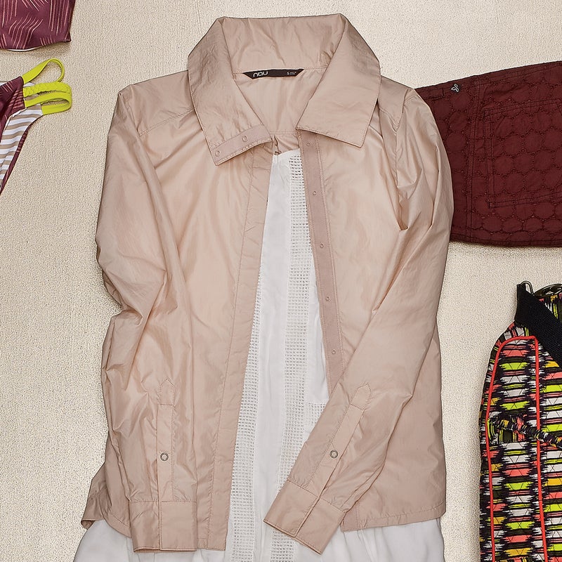 Styled to look like a classic button-down, but cut from polyester ripstop with a waterproof DWR coating, the Slight ($145) is both a cute, casual top and a slick lightweight layer. nau.com