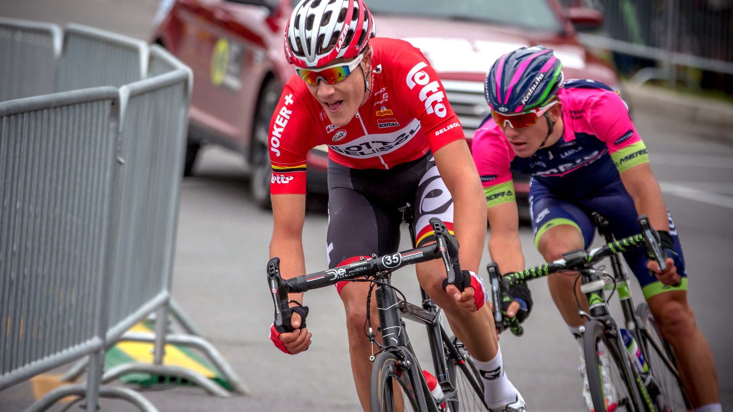 In-peloton footage is made possible in part by lighter, more advanced action cam technology.