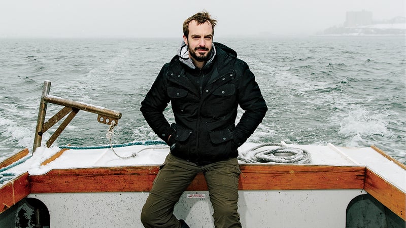 Seafood advocate Barton Seaver on Casco Bay, Maine.