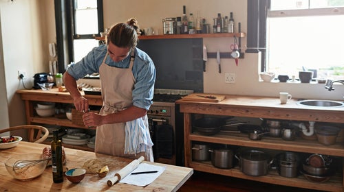 King bakes quick breads that he takes on long training rides.