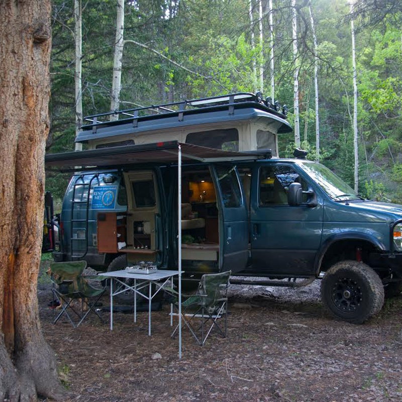 For luxury van shenanigans and 4x4 adventures, ϳԹ Travel Sport Rentals offers Sportsmobiles, Tigers, and Toyota 4Runners for pickup in and around Boulder, Colorado. All vehicles come with solar panels, bedding, dishes for four, and a cooler stocked with the drink of your choice. If you’re from out of town, they’ll pick you up at the airport and help you create an itinerary for your trip. adventuretravelsportrentals.com