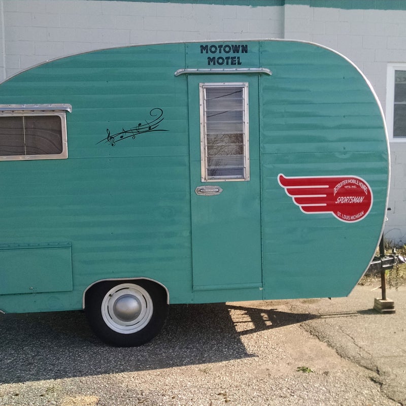 Antique lovers Steve and Shelley Austin often knock on doors to acquire their vintage campers—some of which date back to the 1930s—that have been left in yards to rust. The couple then restores and rents the vehicles. Soon there will be a dozen to choose from, each with a theme, including a party wagon with an old-fashioned ice cream freezer and a vintage Coca-Cola cooler. Pickup in Grand Rapids, Michigan. goretrorentals.com