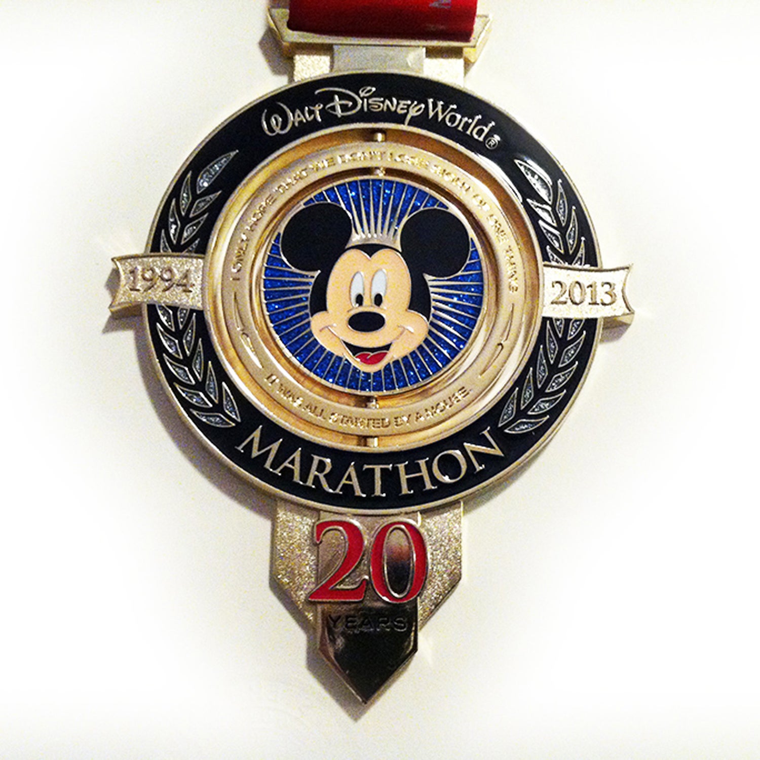 Solera: With these races’ exorbitant price tags, you can bet that Disney will invest in top-notch hardware. The 20th anniversary of their biggest running event delivered with a regal, heavy, and incredibly elegant medal. The center spins with Mickey Mouse’s modern incarnation on one side and his original Steamboat Willie version on the other.