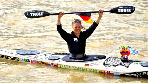 Having logged 850 days on the water, Freya Hoffmeister arrived in Buenos Aires and became the first person to make it around South America under nothing but her own power.