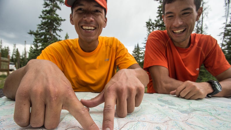 Jason and Andrew Dorais in Utah’s Uinta Mountains.