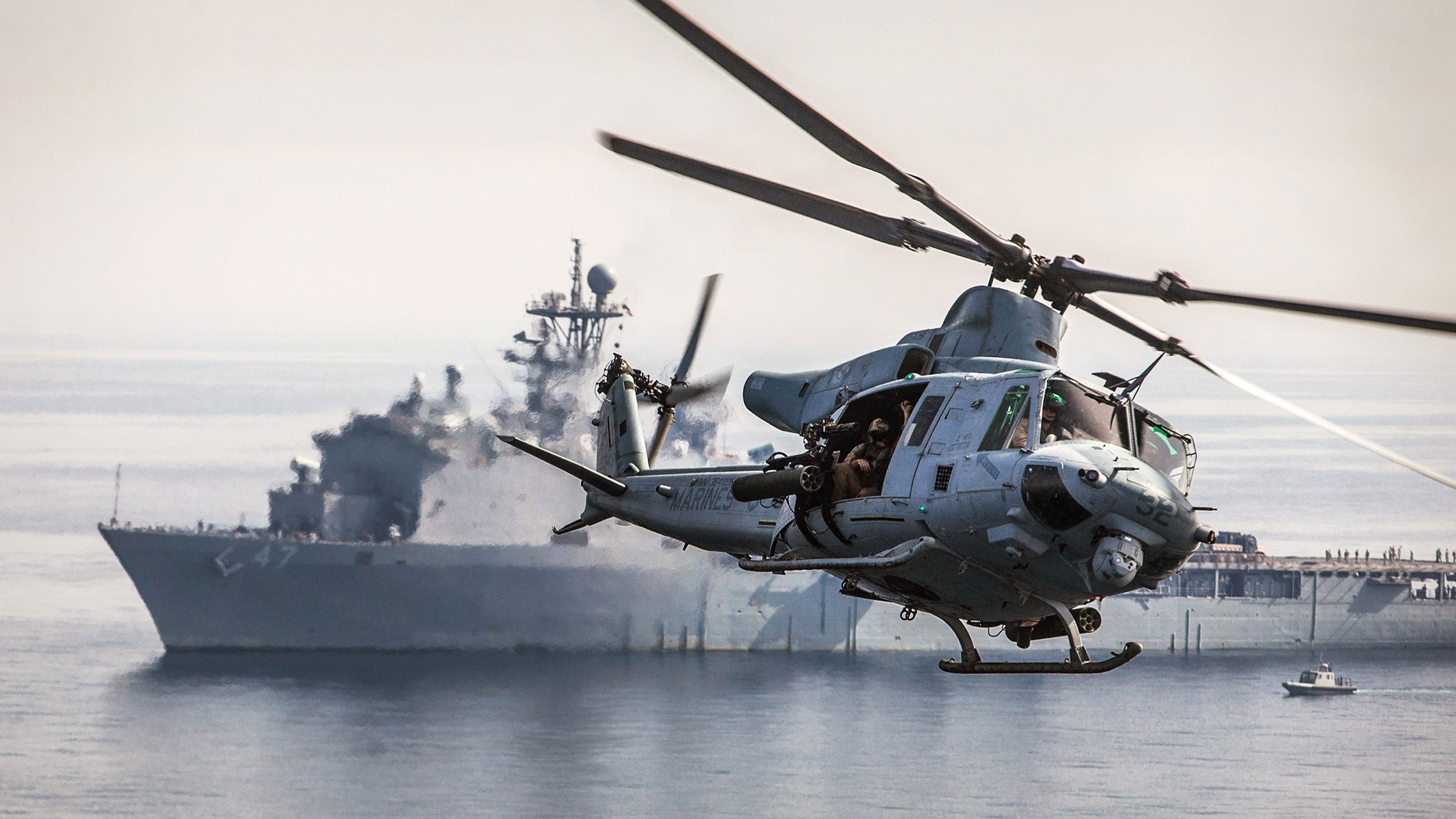 A team sent by the U.S. Marines identified the wreckage as the missing helicopter, the UH-1 "Huey." 