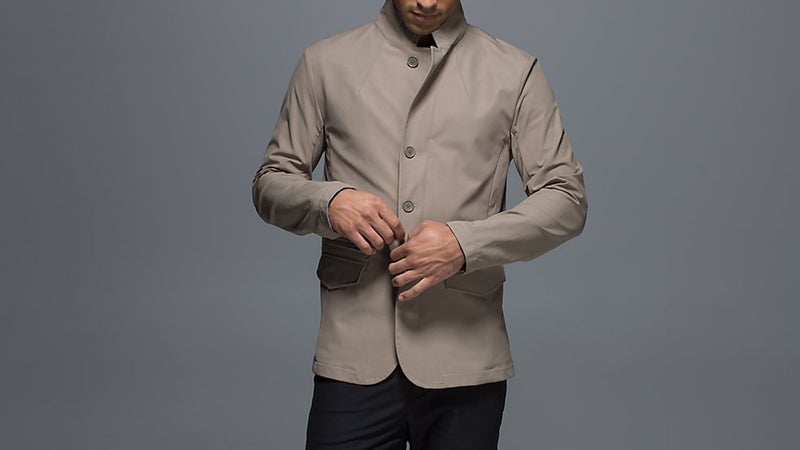 Water- and wind-resistant, and with a debonair look, the Lululemon MWB Jacket is perfect for dressing up dad.