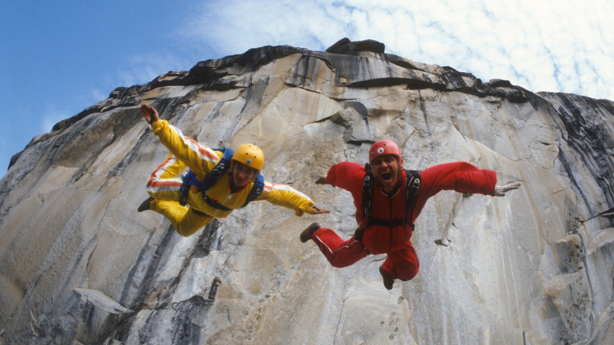 Jean and Carl Boenish in 'Sunshine Superman'.