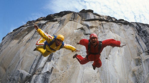 Jean and Carl Boenish in 'Sunshine Superman'.