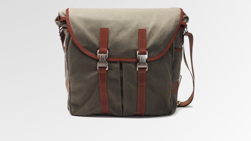 The Tucker & Bloom North to South Messenger Bag is handmade from waxed canvas in Nashville, Tennessee.