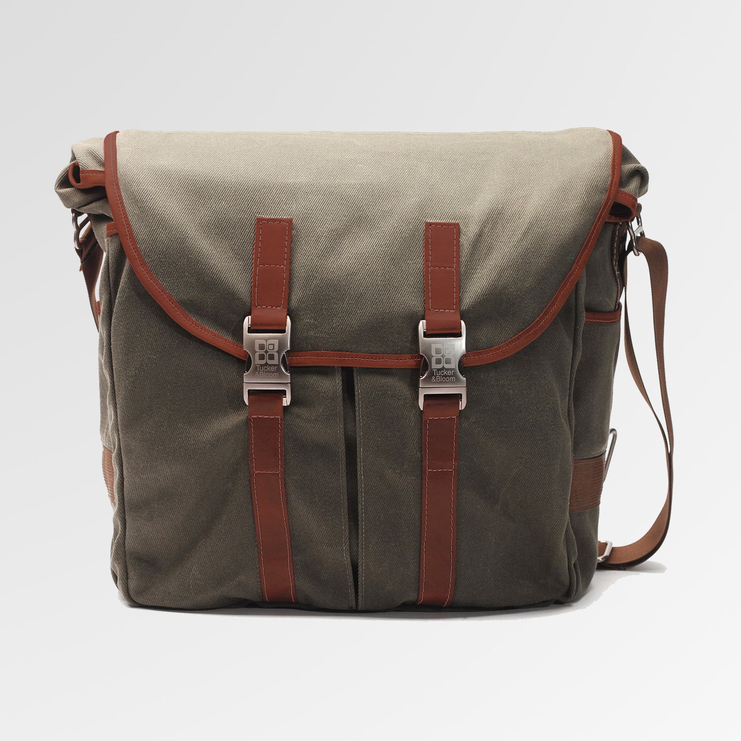 The Tucker & Bloom North to South Messenger Bag is hand-made from waxed canvas in Nashville, Tennessee.