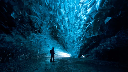 I鈥檝e made photos in this cave before with a professional DLSR, and it takes a few shots to dial in the correct settings. Having mounted the iPhone 6+ with the Moment 18mm lens on a tripod, I activated the interval-shooting mode through the ProCam app and walked into the scene. Pictured: Skaftafell Glacier.