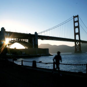 Running at dusk