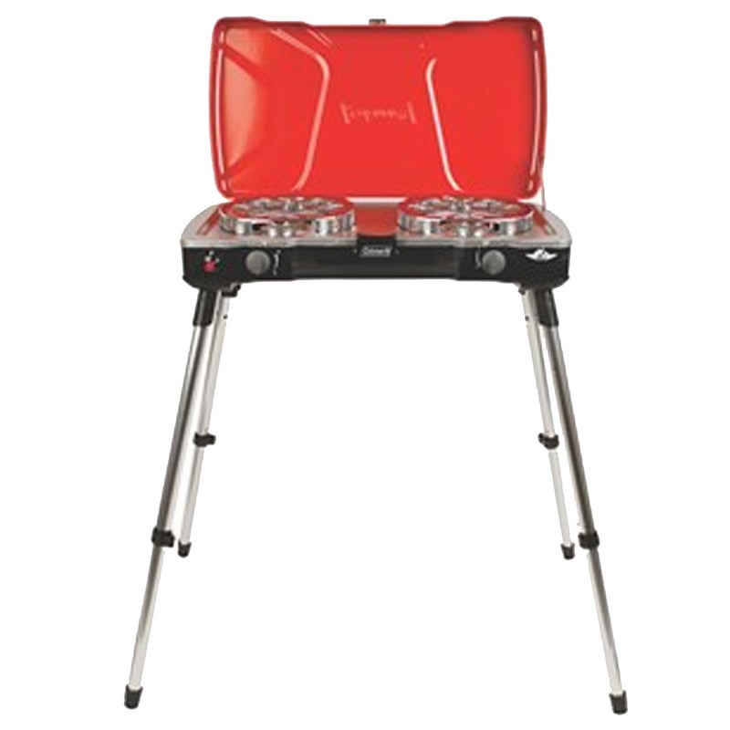 For years, I dropped my tailgate and used it as the prepping and cooking platform for all my truck-based meals. One day, a friend asked me if I was worried about cooking with propane a few feet from my truck’s gas tank. The fear that stemmed from that question led me to get the Coleman FyreMajor stove ($190), which has four telescoping legs, so I can set up my kitchen away from the tailgate.