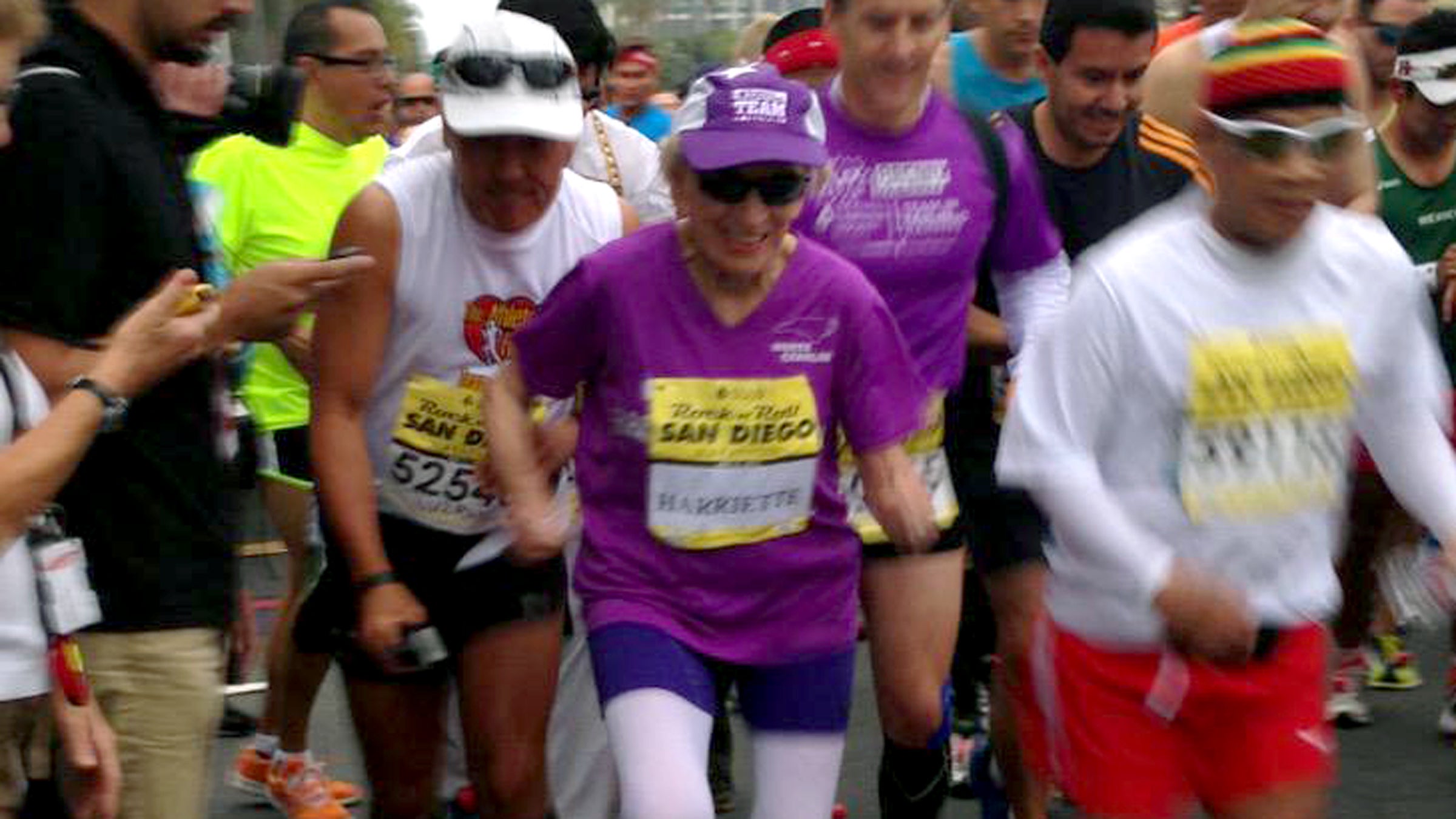 Harriette Thompson ran the marathon to raise money for the Leukemia & Lymphoma Society.