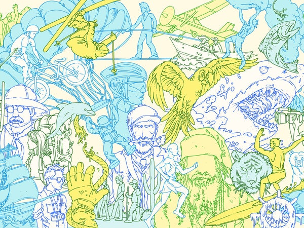 Living bravely in the 21st century, visualized: There's an element from every single ԹϺ Library pick in this image.