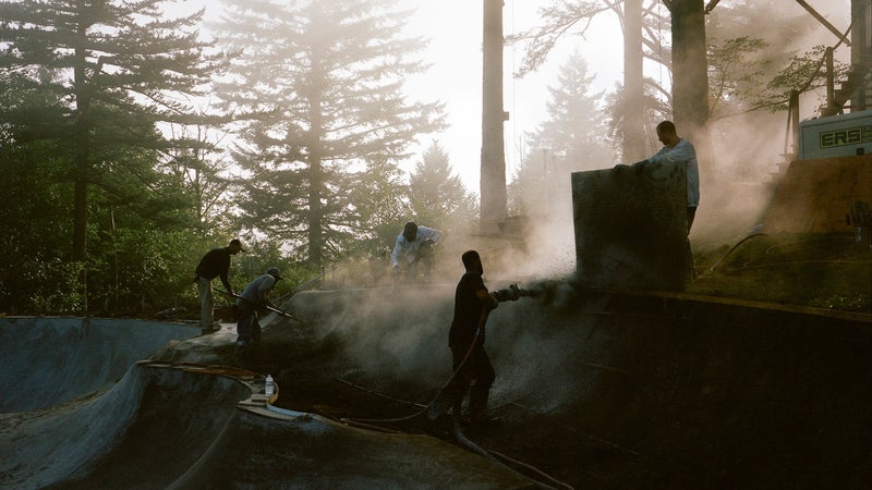 Forming the bowl on a foggy morning in August.