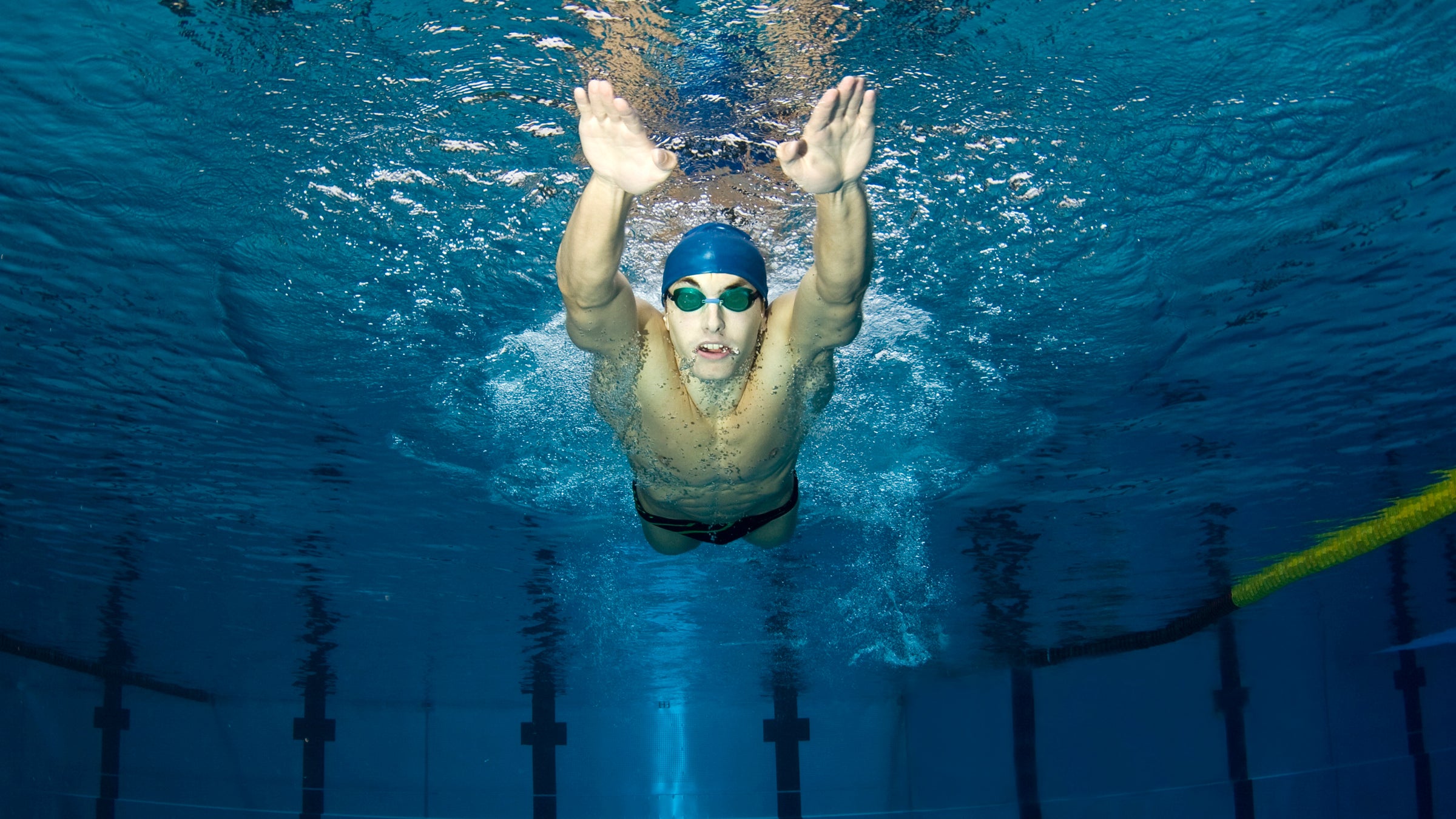 Get in the pool about twice a week to complement your current fitness regimen.