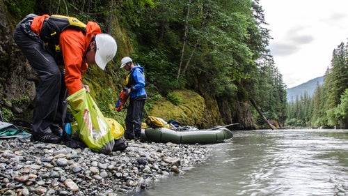It was sighs and high fives when we reached the river on day five. What looked on Google Earth to be a casual splash and giggle turned out to be a full-on psychological thriller, with intense velocity and hydraulics pounding us everywhere toward wood and rock. Our nine-pound Alpacka Rafts were the tool for the job, allowing for nimble movement over land and water, but contact with terra firma (especially canyon walls made of sharp lava) was not an option given that they pop. Thankfully, Klco’s next-level whitewater skills carried us through with nothing more than frayed nerves.