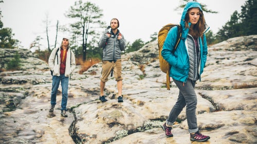 The Outcross Evo 1 features high-traction outsoles and a flexible upper for packability.